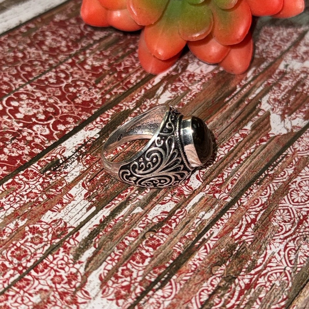 Silver Tiger Eye Silver Ring - image 5